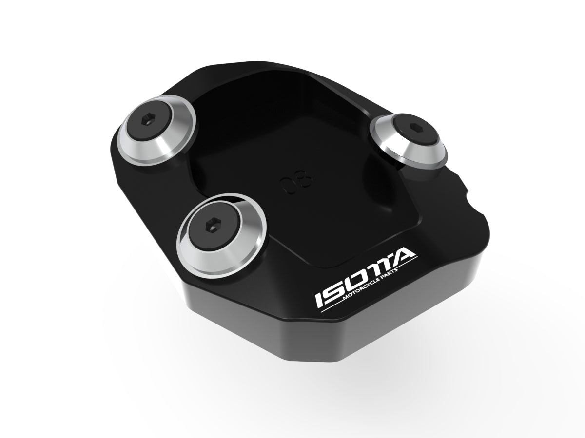 Isotta Side Stand Base Extension | Silver| Black | Gold | Red | Moto Guzzi V100 Mandello S 2023>2024 -   Pyramid Motorcycle Accessories