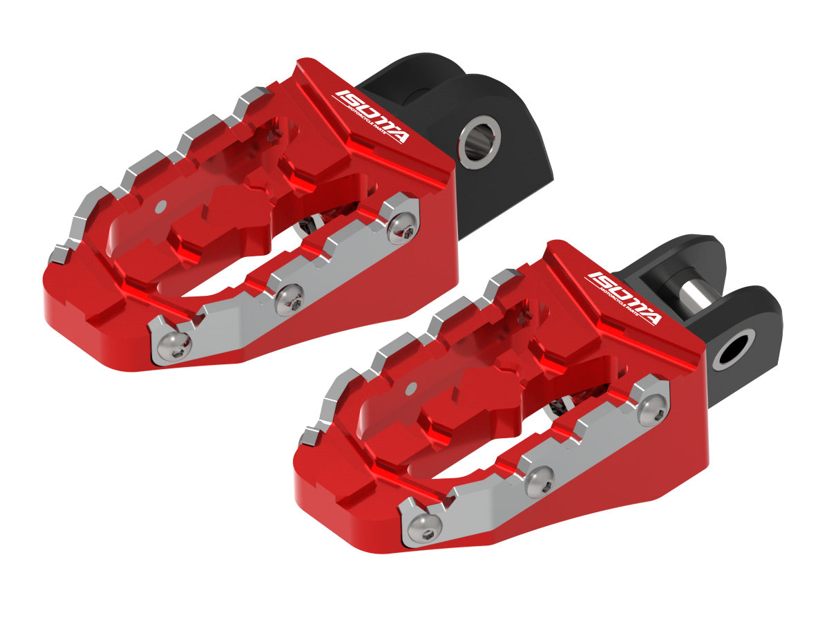 Isotta Enduro Rider Footpegs Kit | Blue | Black | Red | BMW R 1300 GS / Adventure -   Pyramid Motorcycle Accessories