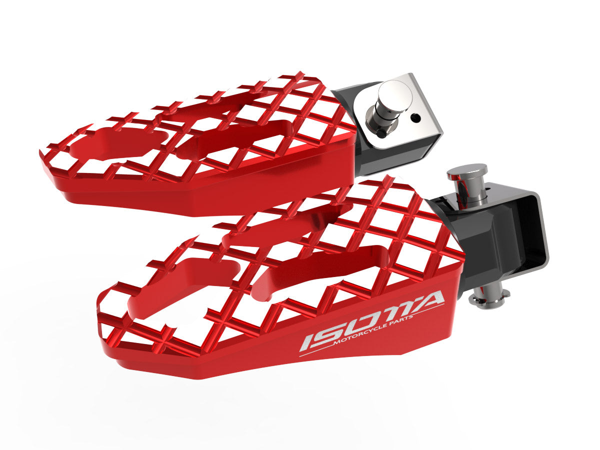 Isotta Touring Passenger Footpegs | Blue | Black | Red | BMW R 1300 GS 2023>2024 -   Pyramid Motorcycle Accessories