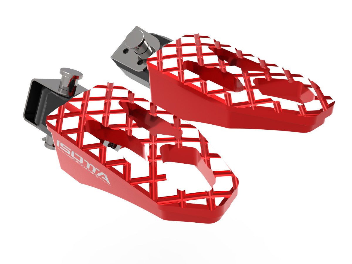 Isotta Touring Passenger Footpegs | Blue | Black | Red | BMW R 1300 GS 2023>2024 -   Pyramid Motorcycle Accessories