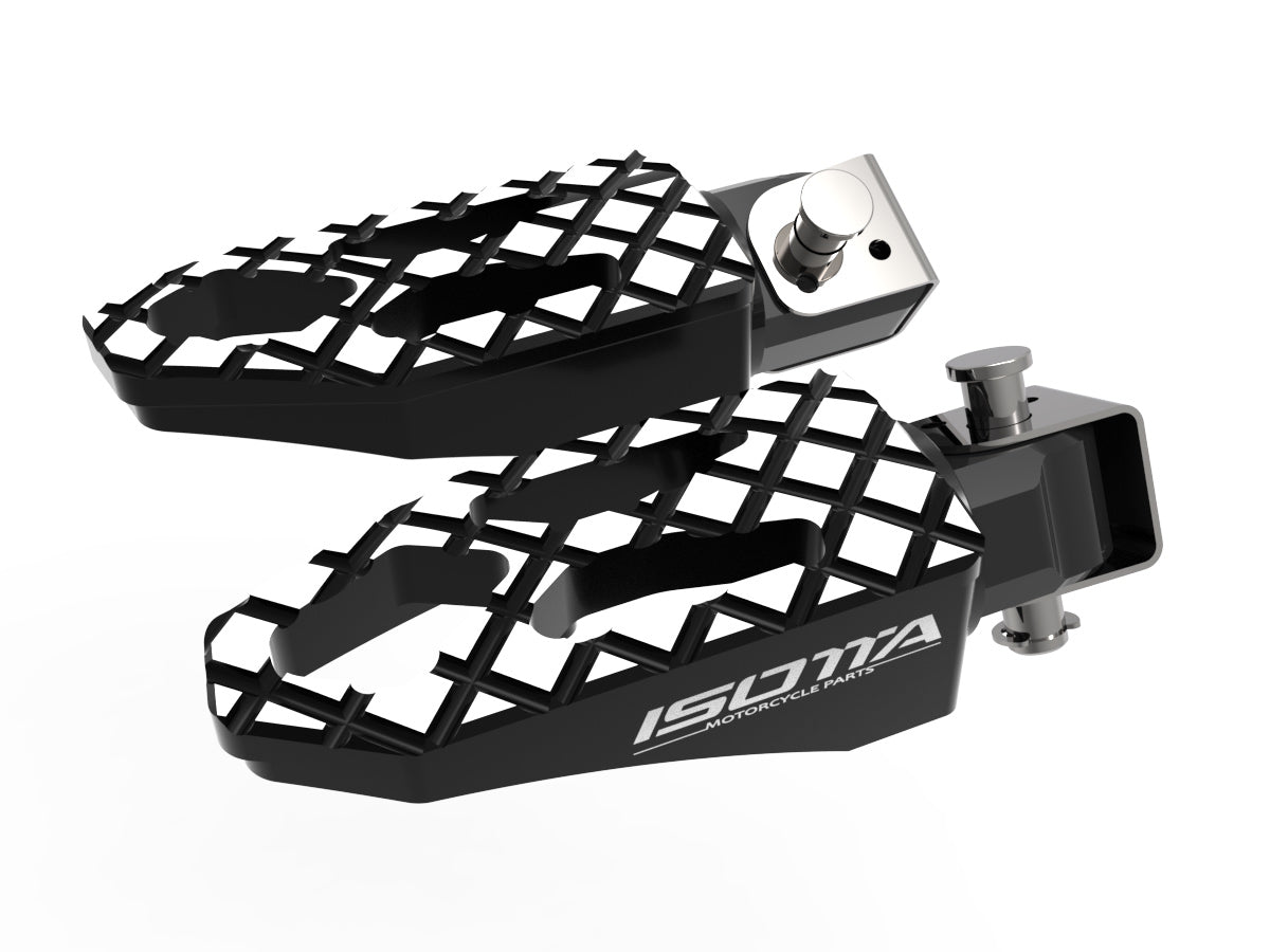 Isotta Touring Passenger Footpegs | Blue | Black | Red | BMW R 1300 GS 2023>2024 -   Pyramid Motorcycle Accessories