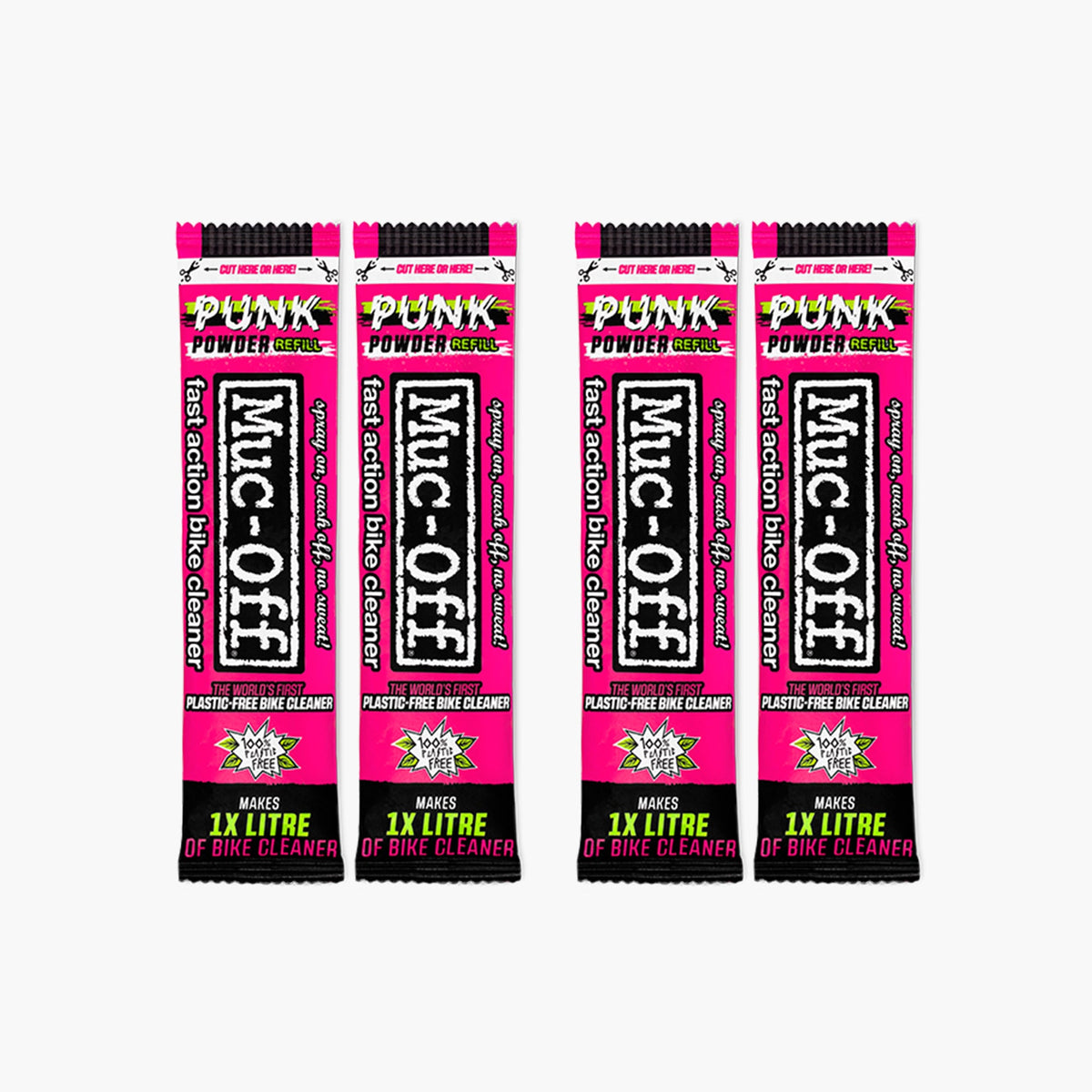 Muc-Off Punk Powder Bike Cleaner 20561 four sachets, each making one litre