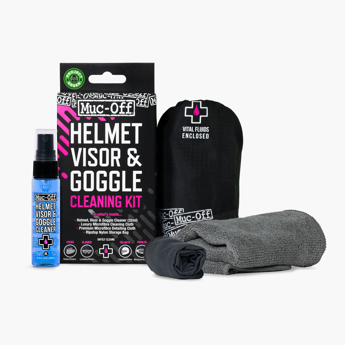 Muc-Off Helmet, Visor & Goggle Cleaning Kit V2