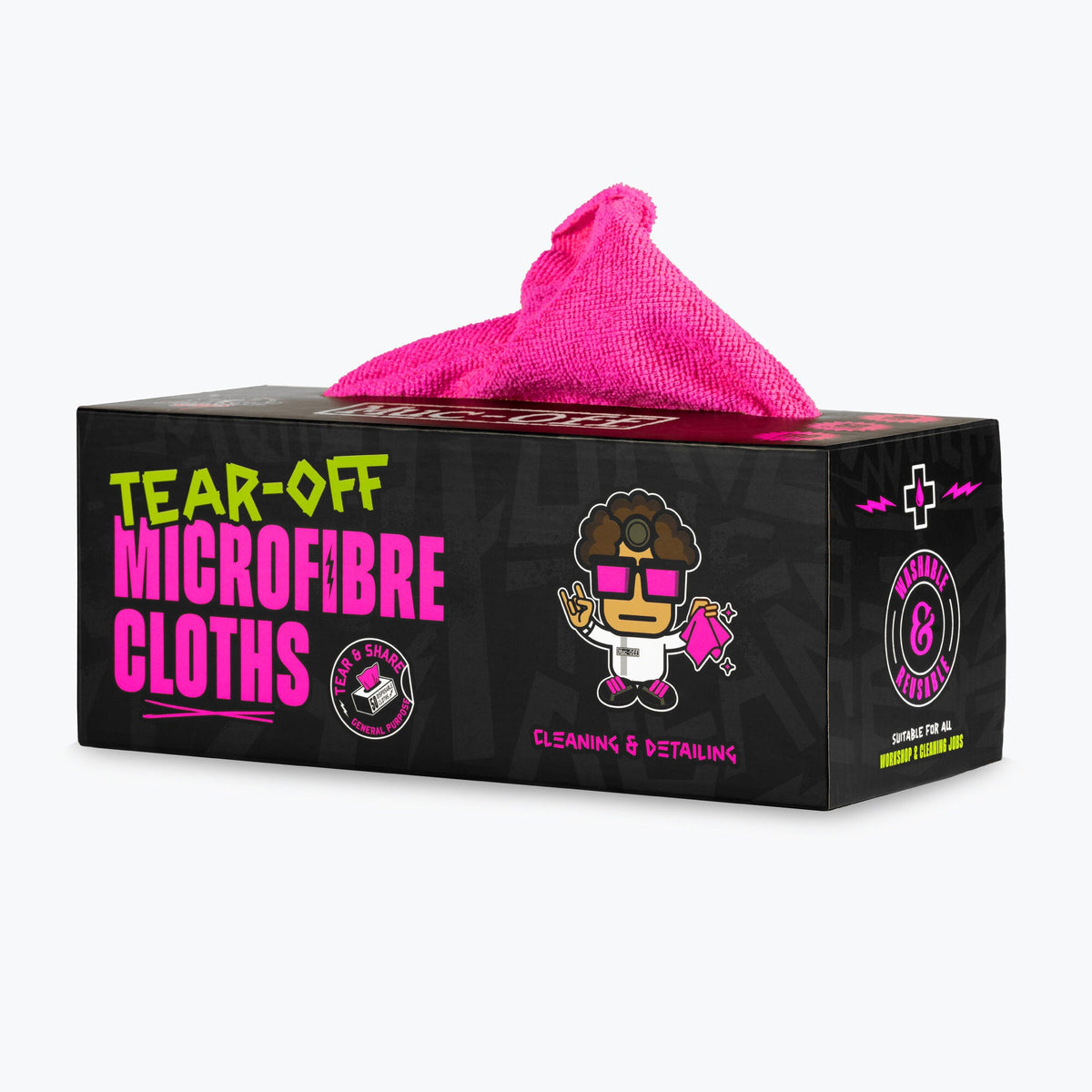 Muc-Off Tear Off Microfibre Cloths 30 x 30cm (1 roll of 50)