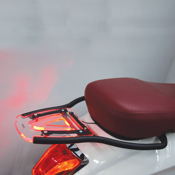 Isotta Luggage Rack | Clear | Piaggio Vespa Primavera 50 / 125 / 150 / Vespa Sprint 125 / 150 -   Pyramid Motorcycle Accessories