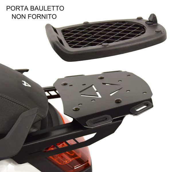 Isotta Luggage Rack | Black | NIU MQi GT 2021>2024 IPA388 -   Pyramid Motorcycle Accessories