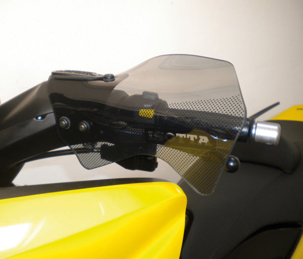 Isotta Handguards | Light Smoke | Clear | Yamaha TMAX 500 2008>2011 -   Pyramid Motorcycle Accessories