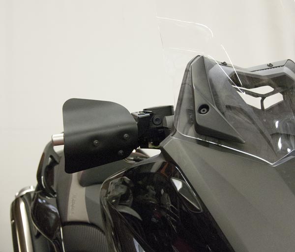 Isotta Handguards | Light Smoke | Matte Black | Yamaha TMAX 530 2012>2014 -   Pyramid Motorcycle Accessories