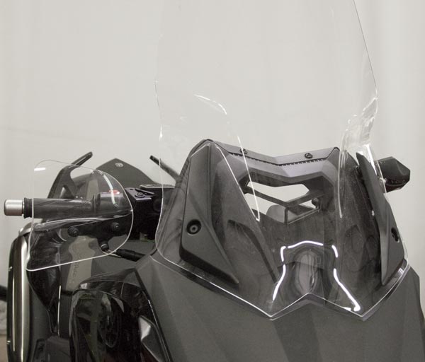 Isotta Handguards | Light Smoke | Matte Black | Yamaha TMAX 530 2012>2014 -   Pyramid Motorcycle Accessories