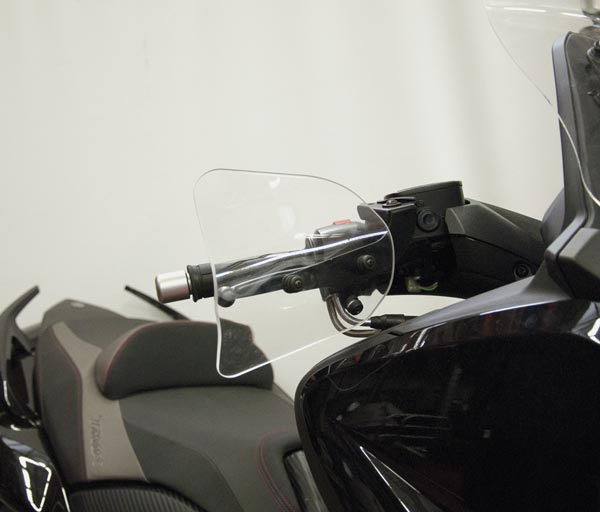 Isotta Handguards | Light Smoke | Matte Black | Yamaha TMAX 530 2012>2014 -   Pyramid Motorcycle Accessories