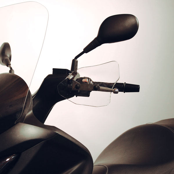 Isotta Handguards | Light Smoke | Clear | Suzuki Burgman 125 / 200 -   Pyramid Motorcycle Accessories