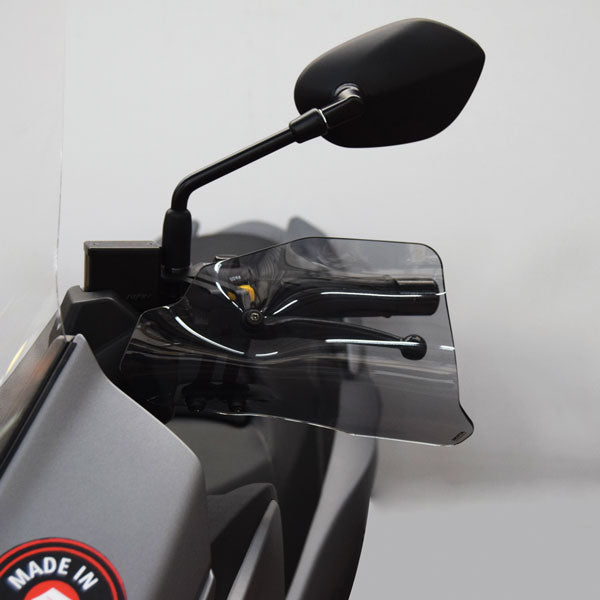 Isotta Handguards | Light Smoke | Clear | Suzuki Burgman 400 2017>2020 -   Pyramid Motorcycle Accessories
