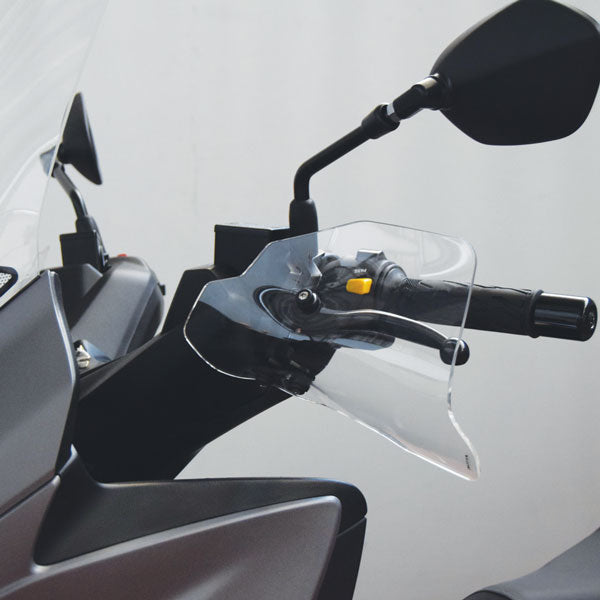 Isotta Handguards | Light Smoke | Clear | Suzuki Burgman 400 2017>2020 -   Pyramid Motorcycle Accessories