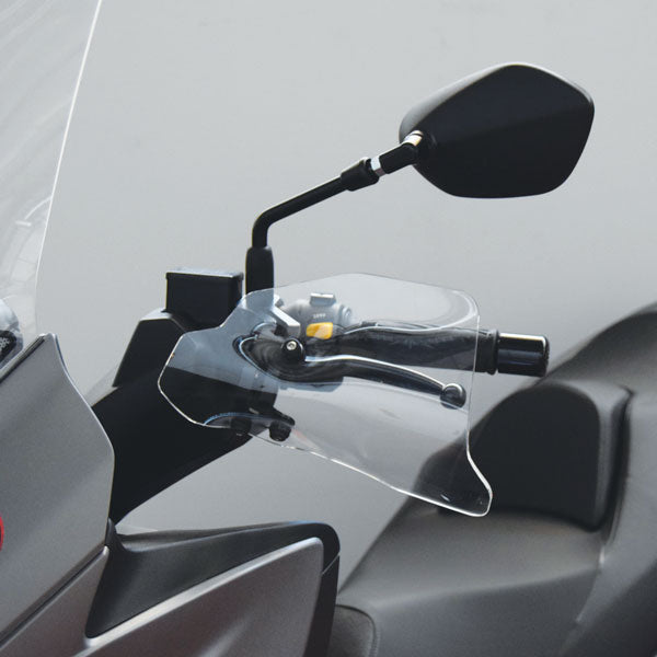 Isotta Handguards | Light Smoke | Clear | Suzuki Burgman 400 2017>2020 -   Pyramid Motorcycle Accessories
