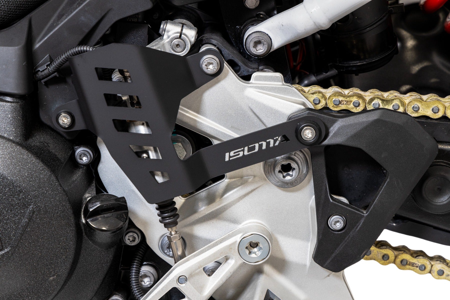 Isotta Quickshifter Protection | Textured Black | BMW F 900 GS 2024>2025 -   Pyramid Motorcycle Accessories