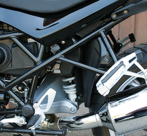 Isotta Shock Shield | Black | BMW R 1200 R 2006>2010 -   Pyramid Motorcycle Accessories