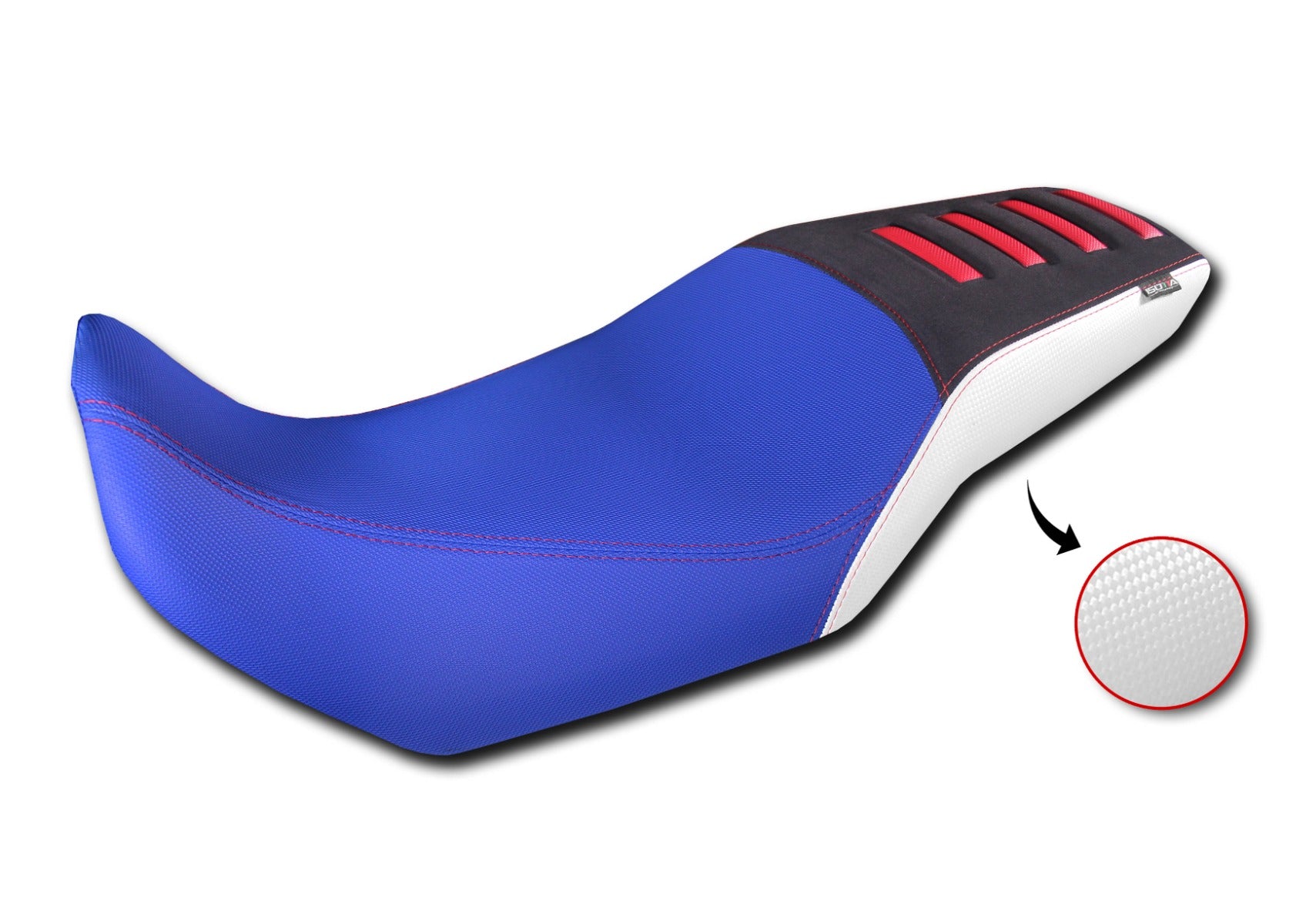 Isotta Seat Cover | Blue/White/Black/Red | Honda XL 750 Transalp 2023>2024 -   Pyramid Motorcycle Accessories
