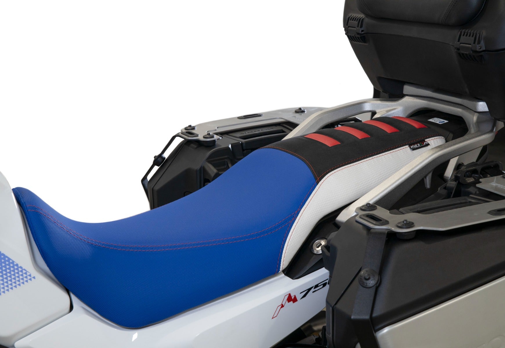 Isotta Seat Cover | Blue/White/Black/Red | Honda XL 750 Transalp 2023>2024 -   Pyramid Motorcycle Accessories