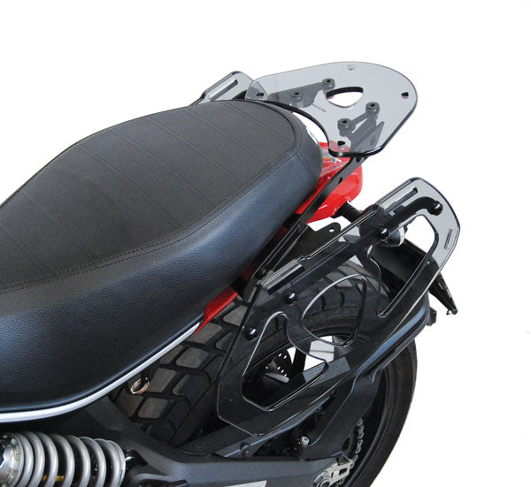 Isotta Side Bag Supports | Light Smoke | Ducati Scrambler 2015>2016 -   Pyramid Motorcycle Accessories