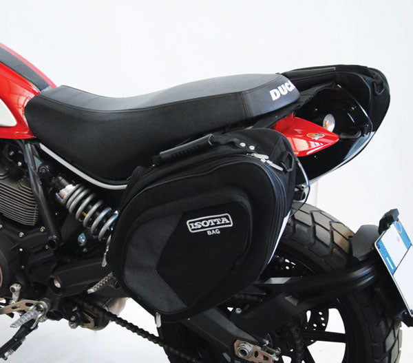 Isotta Side Bag Supports | Light Smoke | Ducati Scrambler 2015>2016 -   Pyramid Motorcycle Accessories