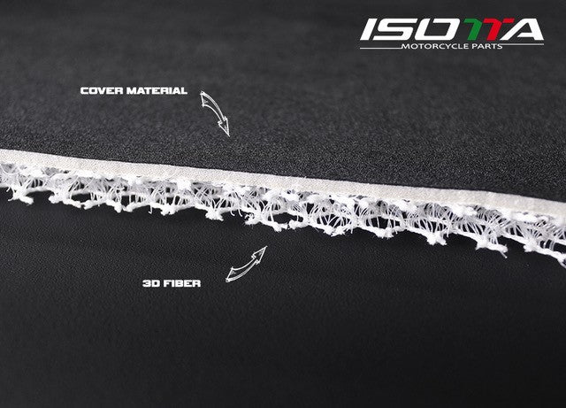 Isotta Comfort Seat Cover | Black/Grey/Red | Moto Guzzi V85 TT 2019>2023 -   Pyramid Motorcycle Accessories