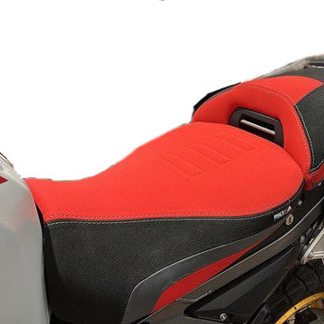 Isotta Heated Rider Comfort Seat - With Prostate Channel - Standard | Red | BMW R 1300 GS Adventure 2024-2026 -   Pyramid Motorcycle Accessories