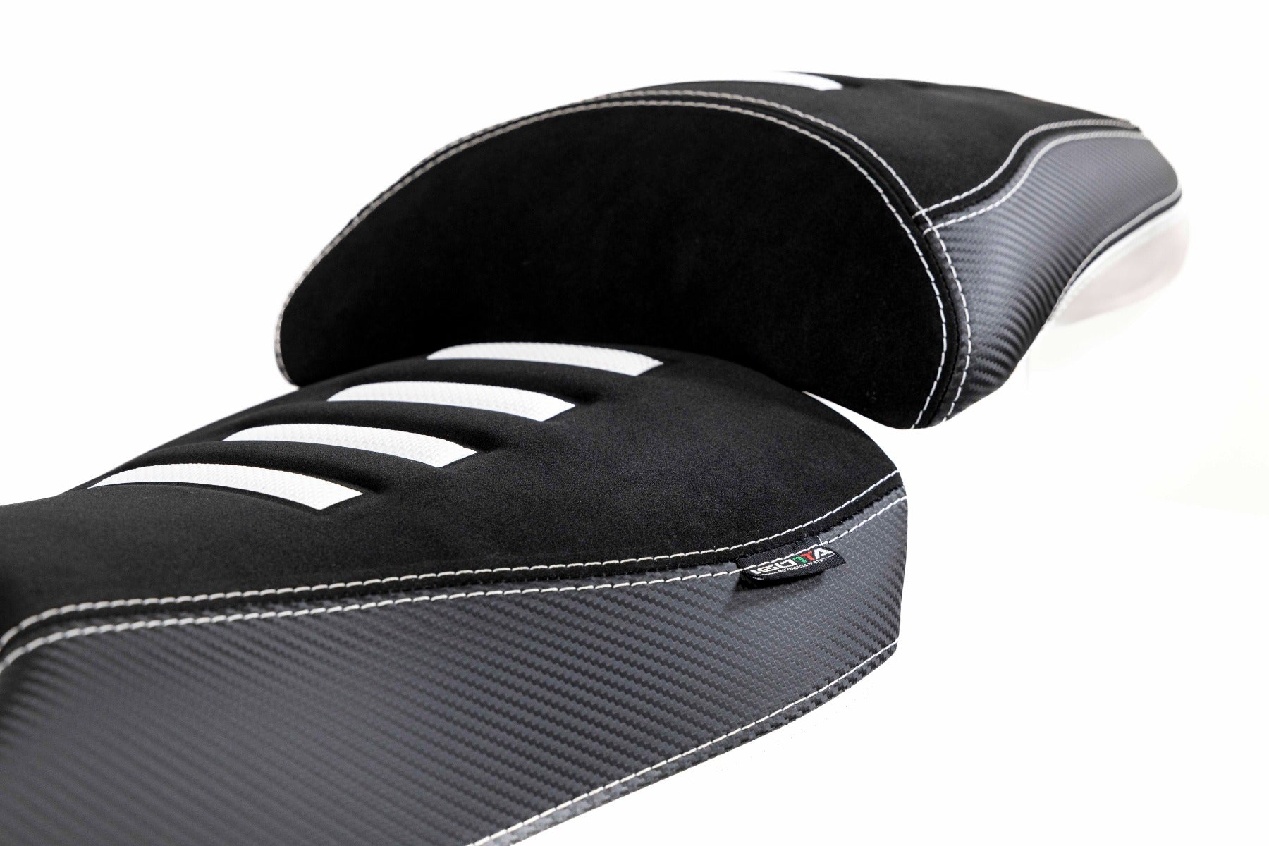 Isotta Comfort Pillion Seat | White | Benelli TRK 502 2017-2024 -   Pyramid Motorcycle Accessories