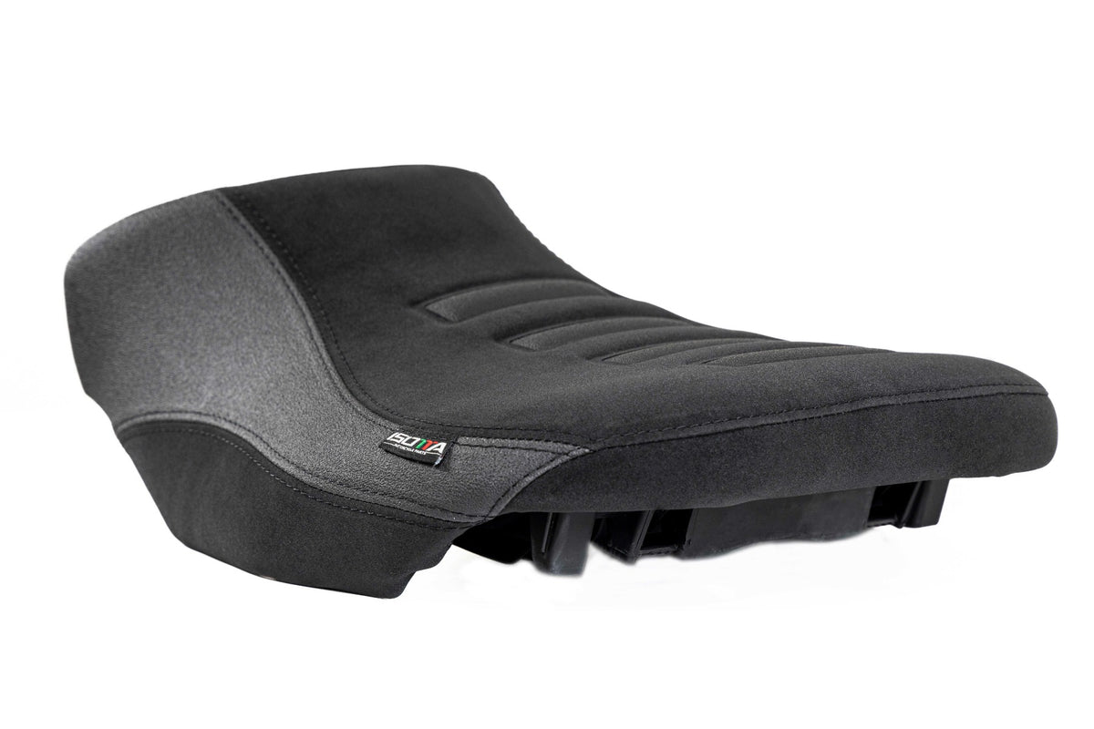 Isotta Comfort Rider Seat - Lowered 2.5 cm | White | Triple Black | Benelli TRK 502 2017>2026