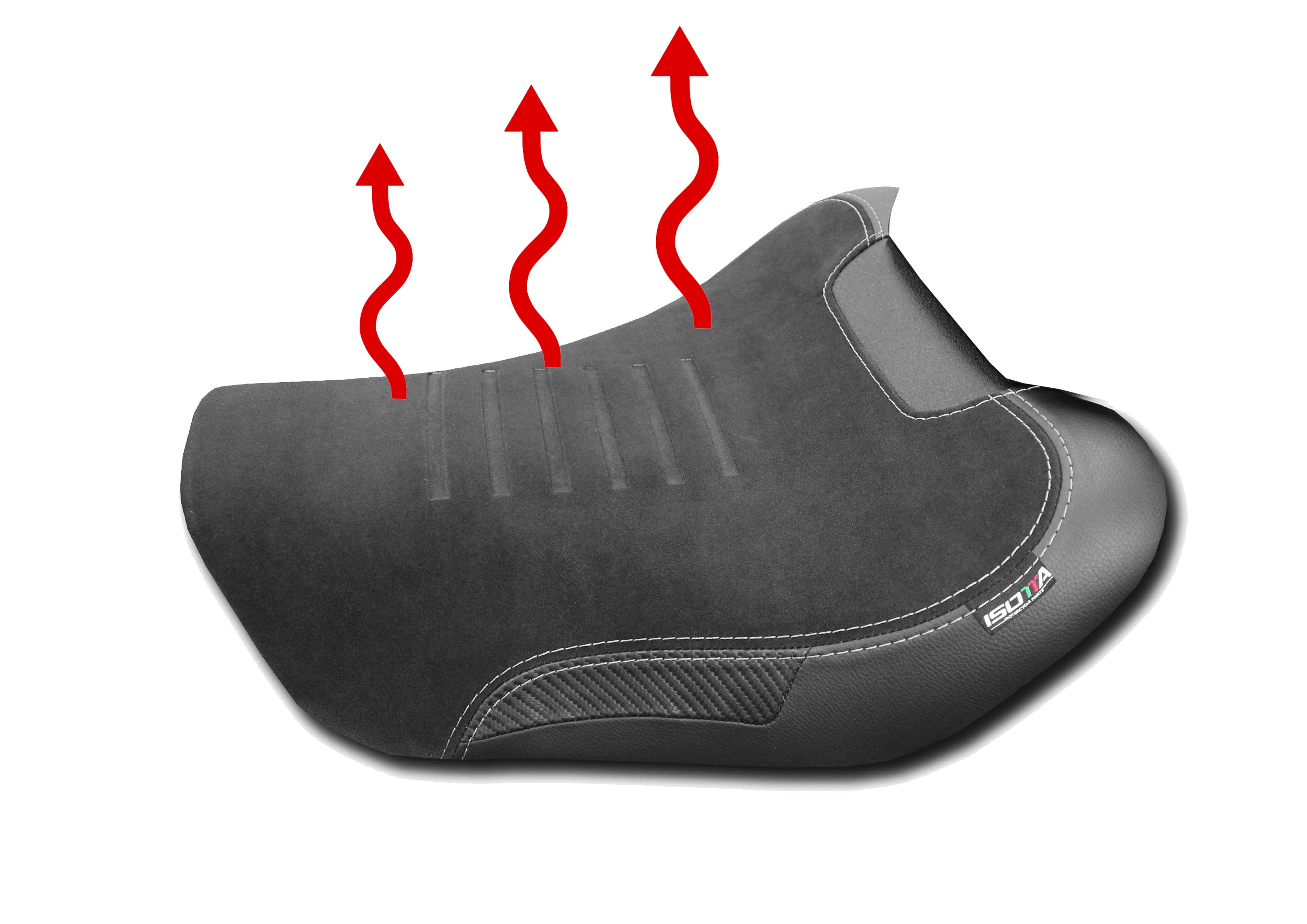 Isotta Heated Comfort Seat with Prostatic Canal | Blue | Light Grey | Red | Triple Black | Yamaha Tracer 900 2025>2026