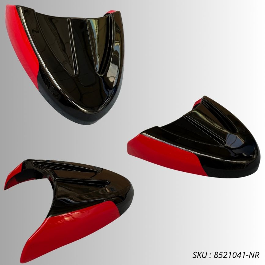 Ermax Seat Cowl | Sapphire Black/Diablo Red [CW] | Triumph Trident 660 2021>Current -   Pyramid Motorcycle Accessories