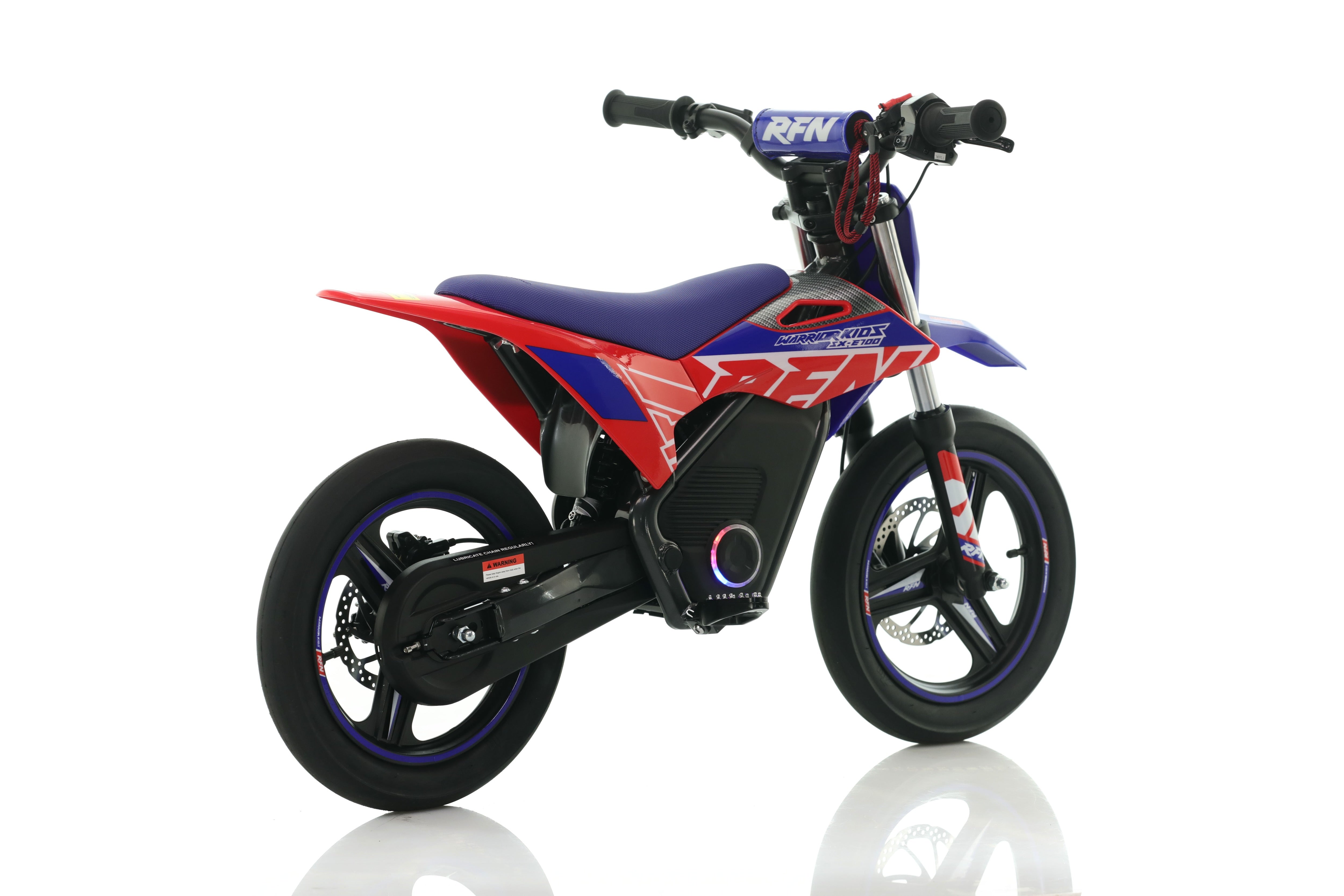 RFN Warrior SX-E700 R SM 14-inch Kids Electric Supermoto Bike | Blue/Red