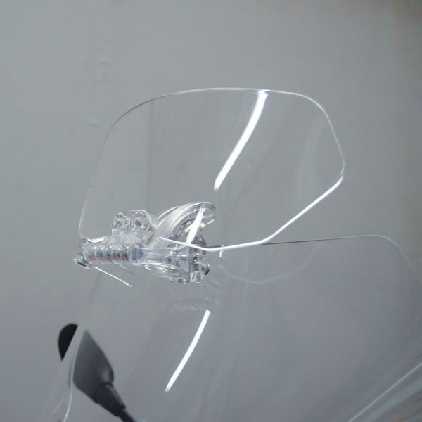 Isotta Screen Deflector With Levers | Light Smoke | Clear -   Pyramid Motorcycle Accessories