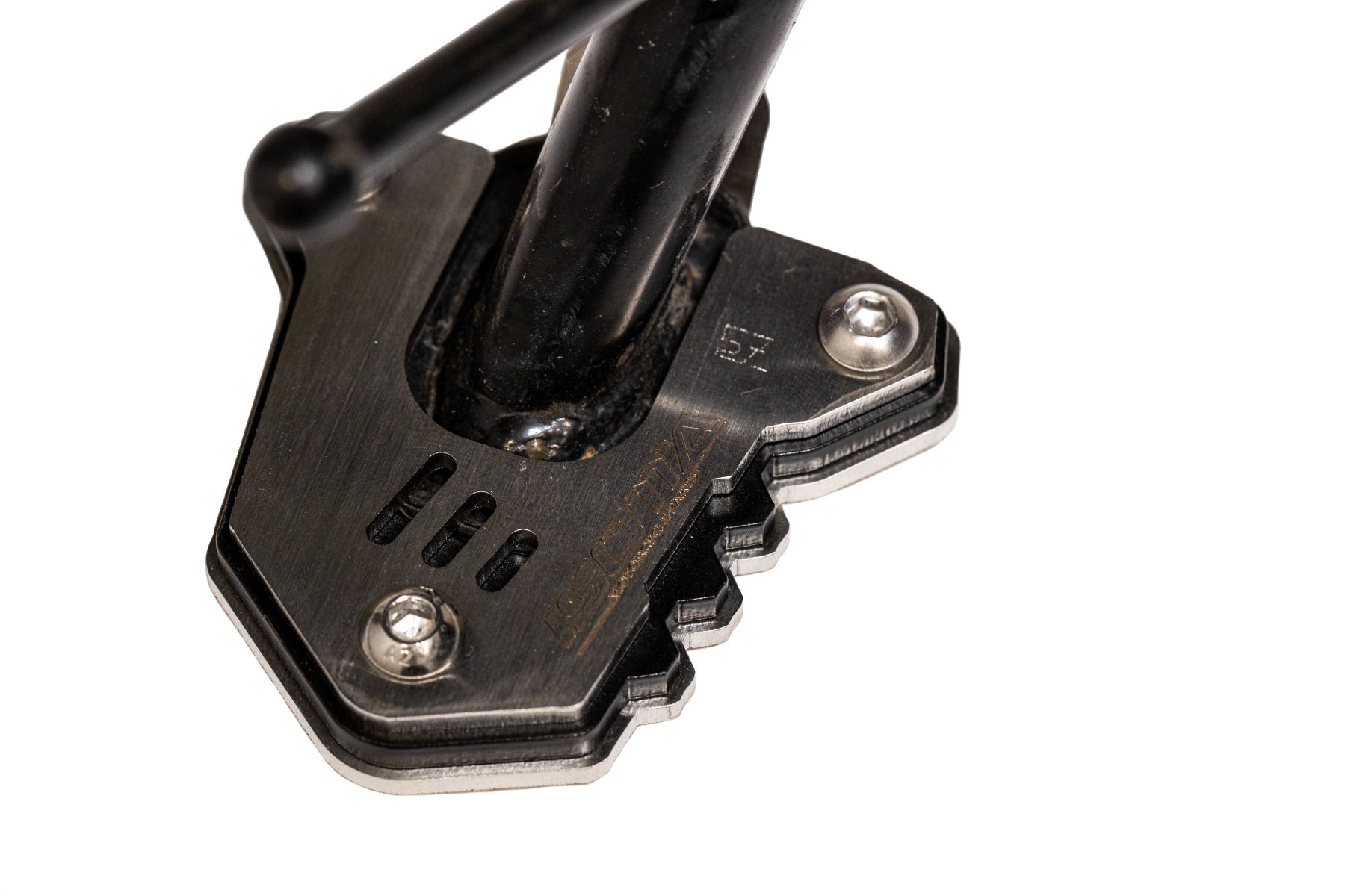 Isotta Side Stand Base Extension | Blue | Black | Textured Black | Red | Honda CB 500 X / NX500 -   Pyramid Motorcycle Accessories