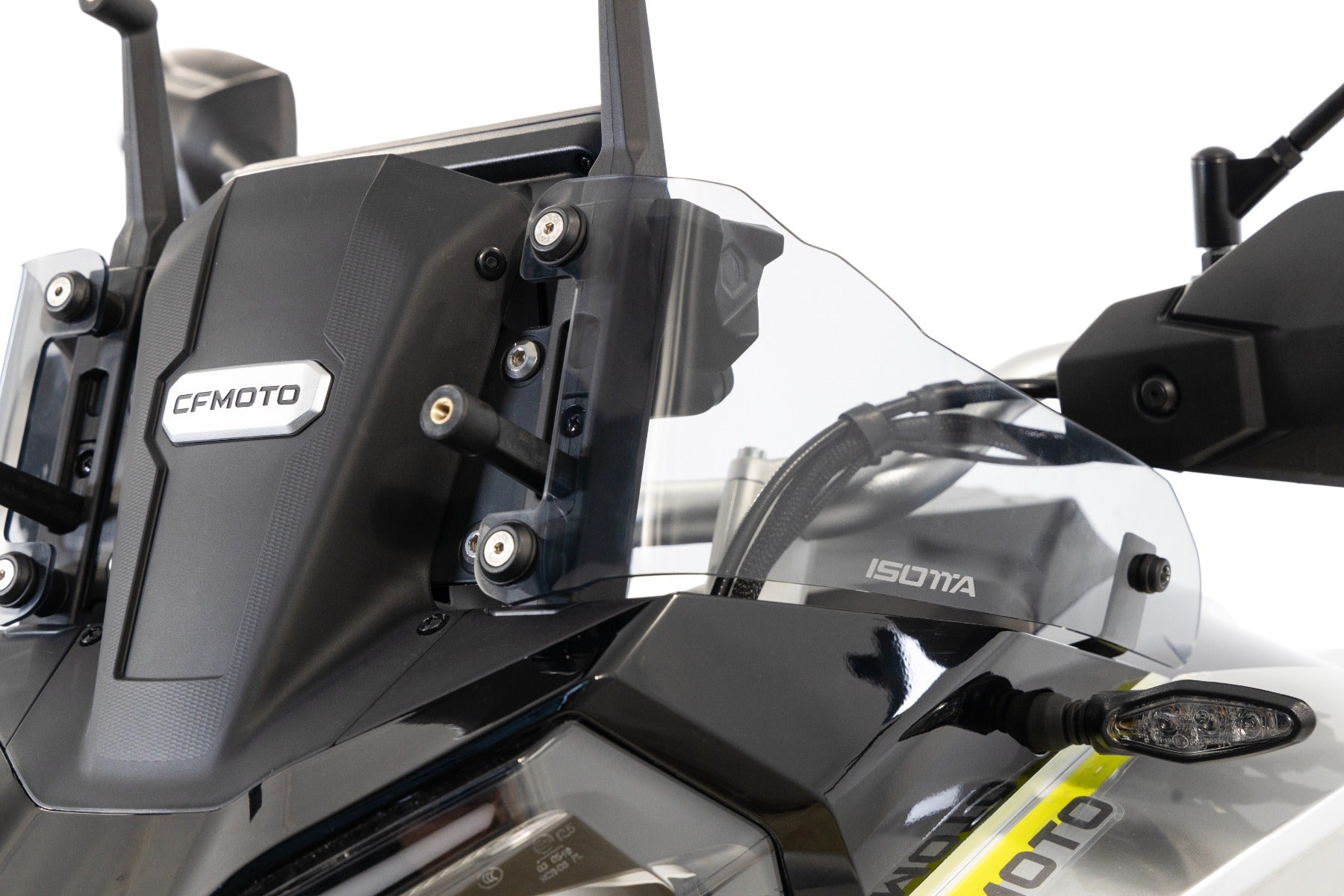 Isotta Wind Deflectors | Light Smoke | CFMoto 800MT Sport 2022>2024 -   Pyramid Motorcycle Accessories