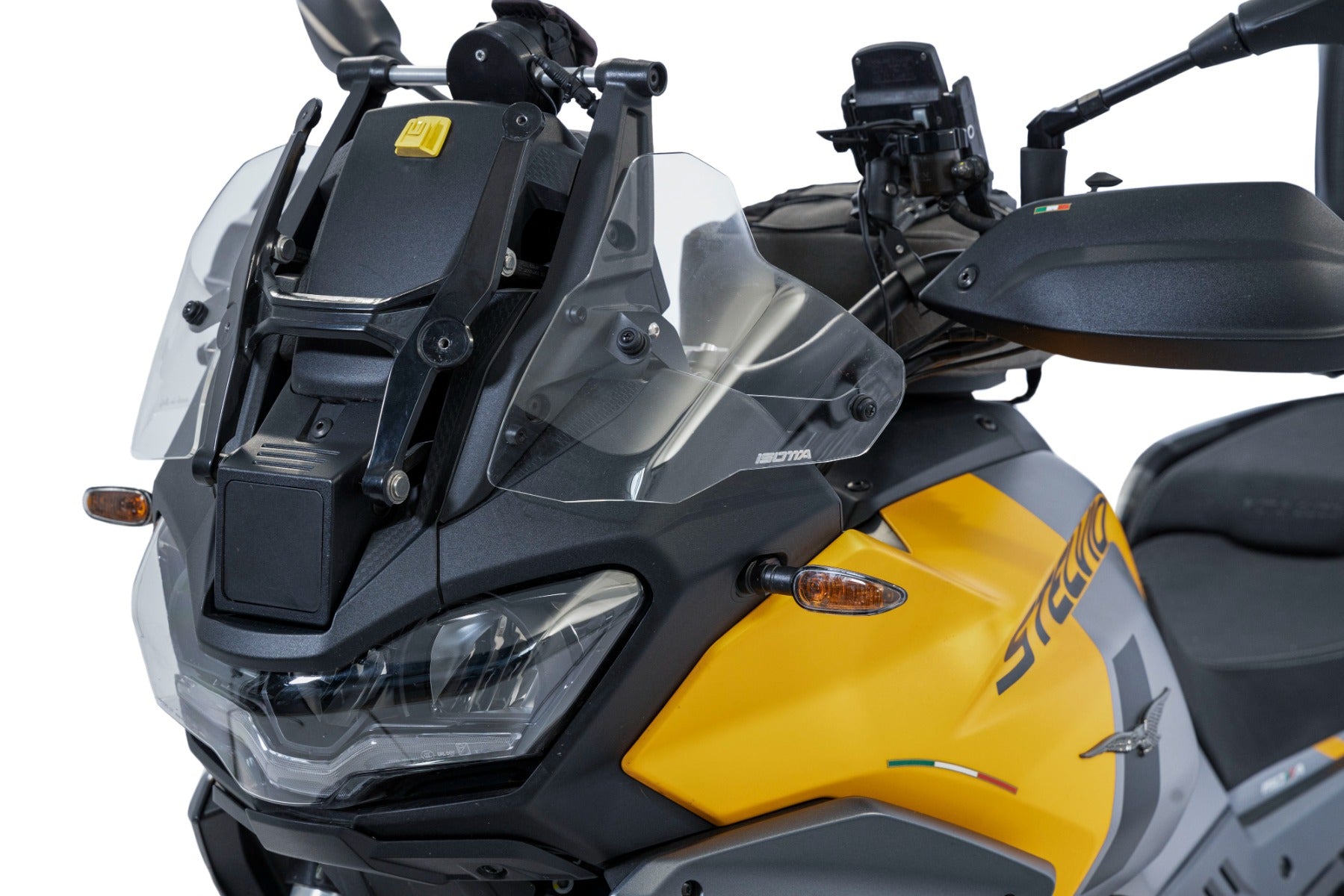Isotta Upper Wind Deflectors | Light Smoke | Dark Smoke | Matte Black | Clear | Moto Guzzi Stelvio 2024>2024 -   Pyramid Motorcycle Accessories