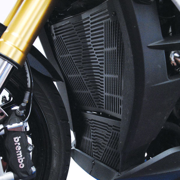 Isotta Radiator Guard | Black | BMW S 1000 XR 2015>2018 -   Pyramid Motorcycle Accessories