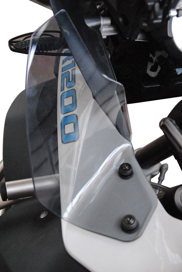 Isotta Maxi Upper Wind Deflectors | Light Smoke | Clear | BMW R 1200 GS Adventure 2014>2018 -   Pyramid Motorcycle Accessories