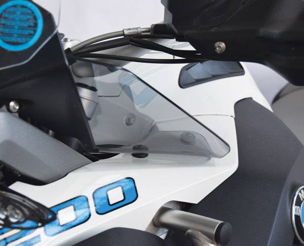 Isotta Maxi Upper Wind Deflectors | Light Smoke | Clear | BMW R 1200 GS Adventure 2014>2018 -   Pyramid Motorcycle Accessories