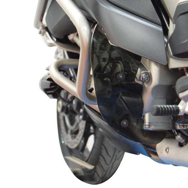 Isotta Lower Deflectors Foot Guards | Light Smoke | Clear | BMW K 1600 GT 2017>2024 -   Pyramid Motorcycle Accessories