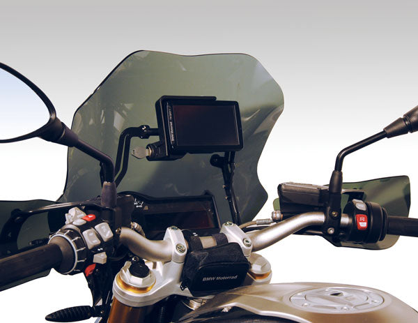 Isotta Navigator Holder Bracket | Black | BMW R 1200 R 2015>2018 -   Pyramid Motorcycle Accessories