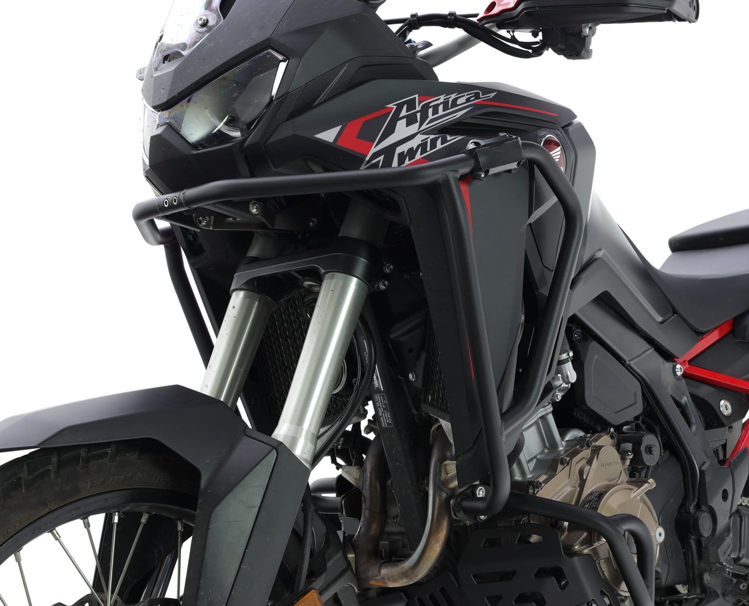 Isotta Crash Protection Bars | Black | Honda Africa Twin CRF 1100 L Adventure Sport (DCT) 2020>2023 -   Pyramid Motorcycle Accessories