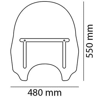 Customacces Daytona III Windscreen | Clear | Daelim VS 125 Evolution 1999>2004 -  Shop name