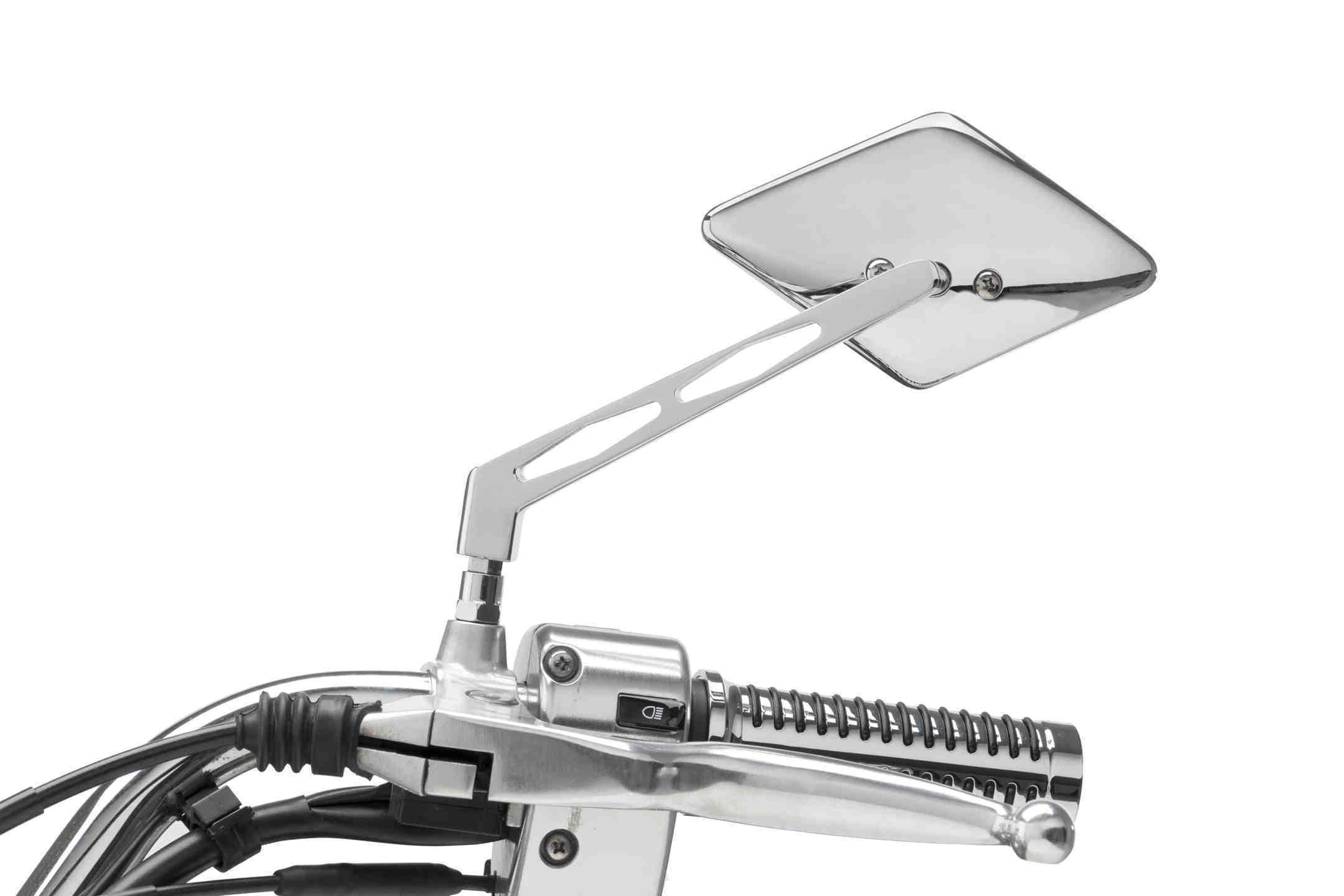 Customacces Diamond Mirrors | Chrome | Honda VT 125 C/C2 Shadow 2001>2007-Mirrors-Pyramid Motorcycle Accessories