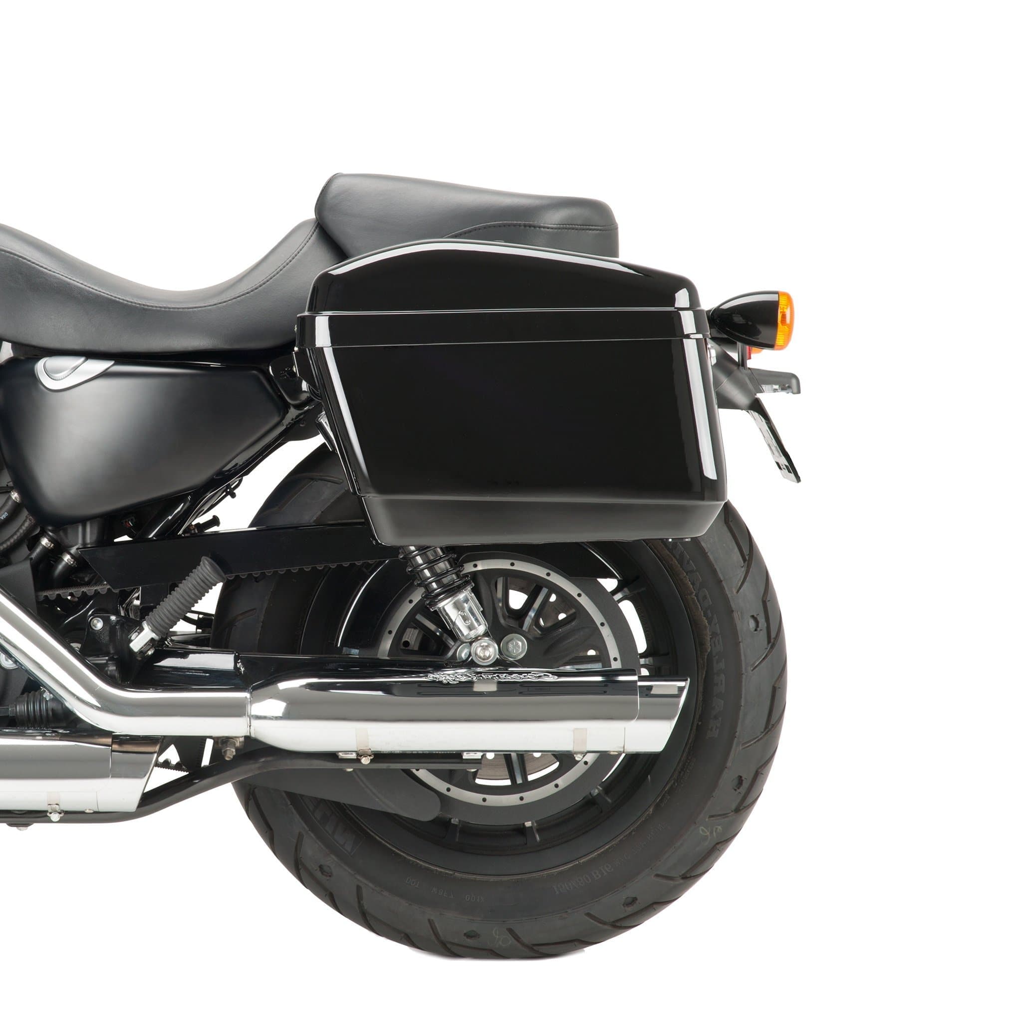 Customacces Easy Left Pannier/Rigid Saddlebag No Support Included | Black | Triumph SPEEDMASTER 2008>2017-XAR0007N-Storage-Pyramid Motorcycle Accessories