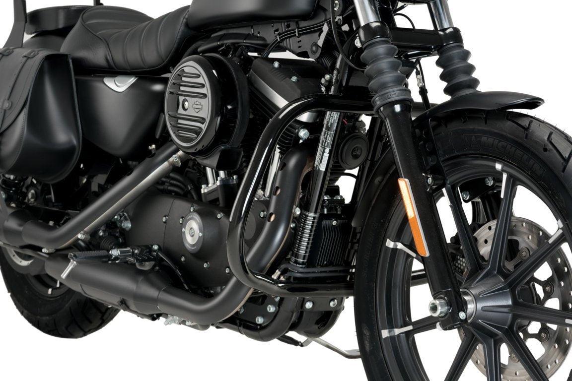 Customacces Engine Guards | Black | Harley Davidson Sportster 1200 Custom (XL1200C) 2004>2020-XDGG003N-Engine Guards-Pyramid Motorcycle Accessories