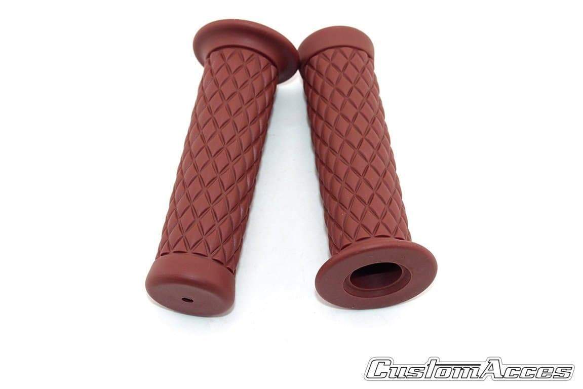 Customacces Fast Line Grips | Orange | Harley Davidson Dyna (FXR) 1982>1994-XPE0010T-Racing Grips-Pyramid Motorcycle Accessories