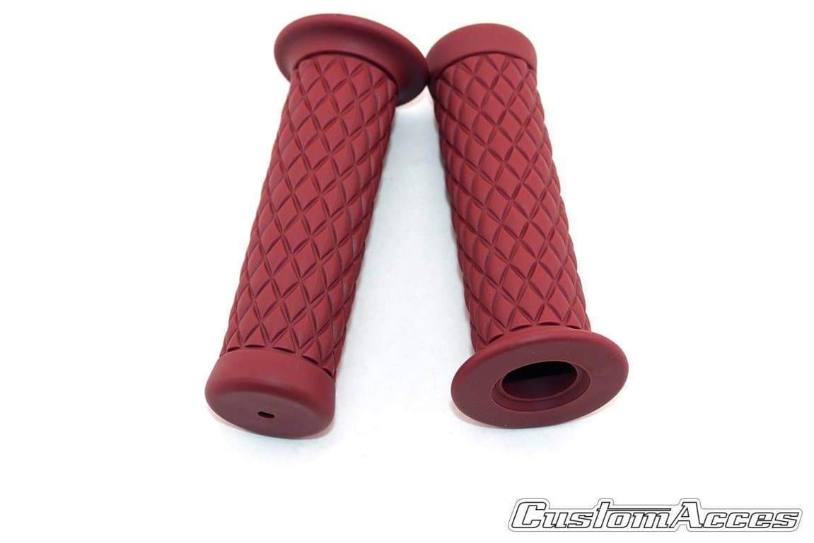 Customacces Fast Line Grips | Red | Harley Davidson Sportster 1200 Low 2007>2009-Racing Grips-Pyramid Motorcycle Accessories