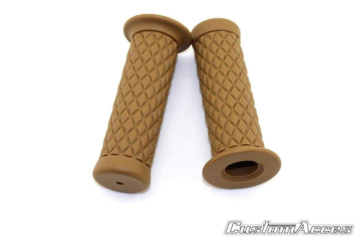 Customacces Fast Line Grips | Yellow | Harley Davidson Dyna (FXRS) 1982>1994-Racing Grips-Pyramid Motorcycle Accessories