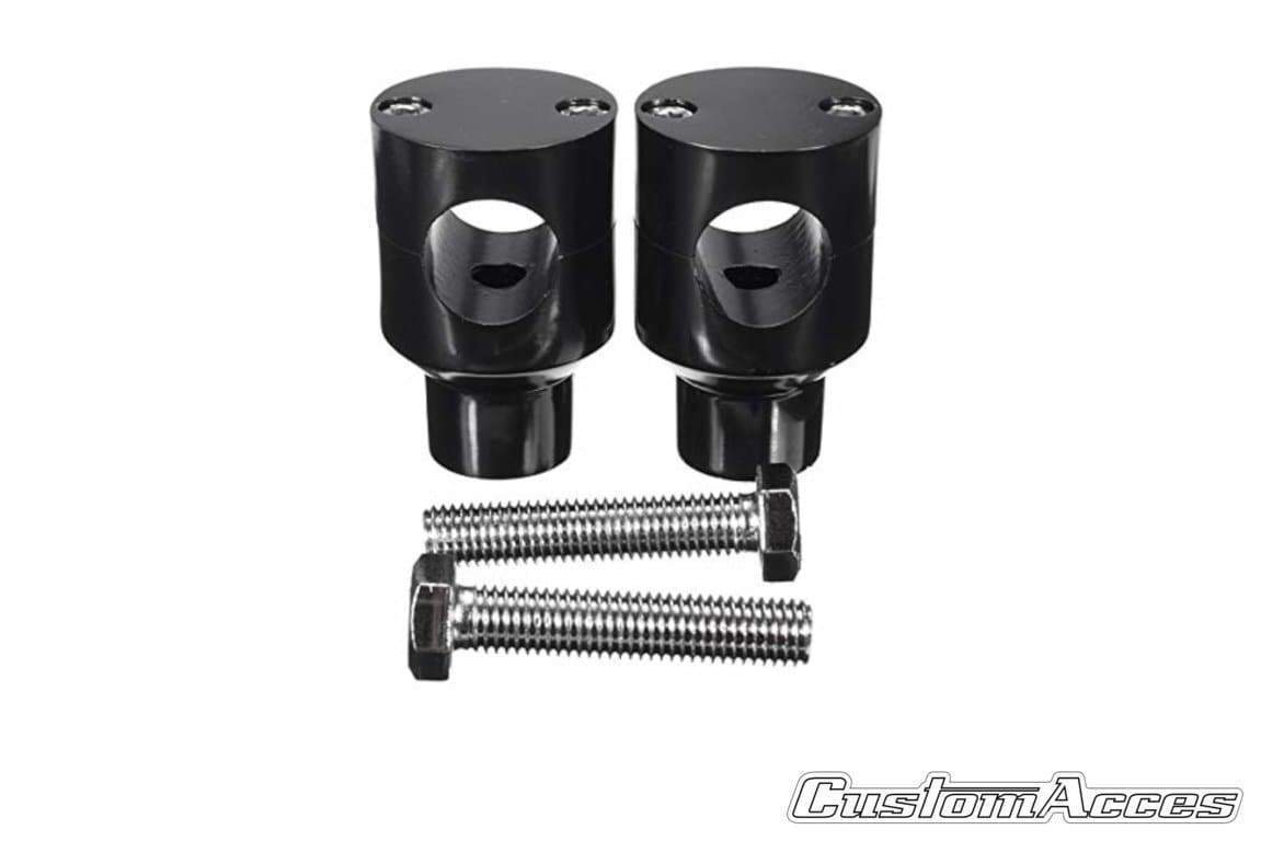 Customacces Handlebar Risers - 1 Inch Rise | Black | Harley Davidson FORTY-EIGHT 48 SPECIAL 2018>2018-XTO0002N-Handlebars-Pyramid Motorcycle Accessories