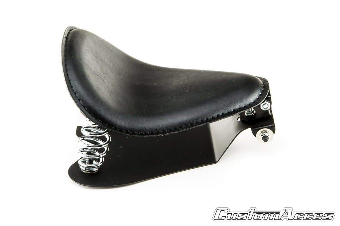 Customacces Old School Seat | Black | Harley Davidson Heritage Softail Classic (FLSTC) 2007>2018-XSIC007N-Seats-Pyramid Motorcycle Accessories